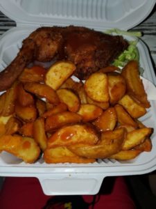 Chicken and wedges